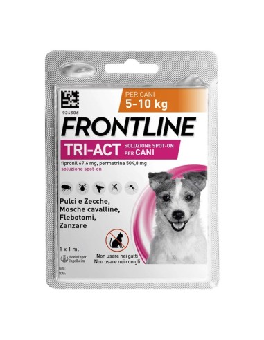 FRONTLINE TRI-ACT CANI 5-10KG 1 PIPETTA ANTIPARASSITARIA