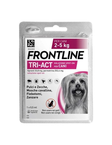 Frontline Tri-Act Cani (2-5Kg), 1 Pipetta Antiparassitaria