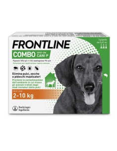 Frontline Combo Cani (2-10Kg), 3 Pipette Antiparassitarie