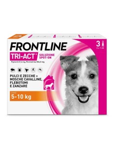Frontline Tri-Act Cani (5-10Kg), 3 Pipette Antiparassitarie