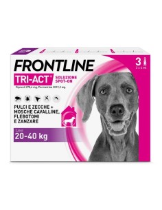 Frontline Tri-Act Cani (20‑40Kg), 3 Pipette Antiparassitarie