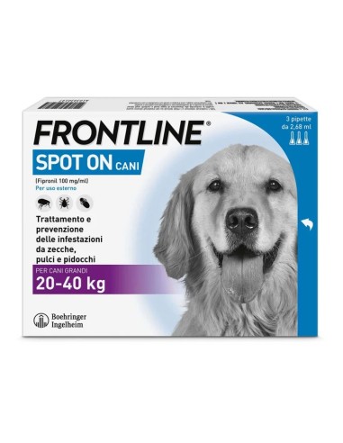 FRONTLINE SPOT ON CANI 20-40KG 3 PIPETTE ANTIPARASSITARIE