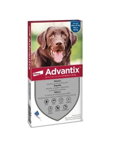 Advantix Spot On 6 Pipette - Blu 25-40 Kg