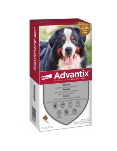 ADVANTIX SPOT ON CANI 40-60KG MARRONE 6 PIPETTE ANTIPARASSITARIE