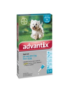 Advantix Spot-On 1 Pipetta - Azzurro 4-10 Kg