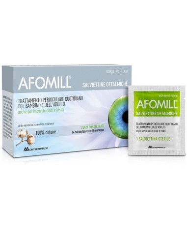 AFOMILL SALVIETTINE OFTALMICHE 14 PEZZI
