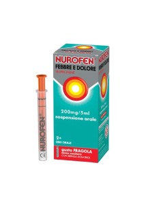 NUROFEN FEBBRE DOLORE BAMBINI GUSTO FRAGOLA 200MG/5ML 100ML
