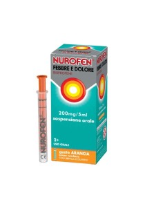 NUROFEN FEBBRE DOLORE BAMBINI GUSTO ARANCIA 200MG/5ML 100ML