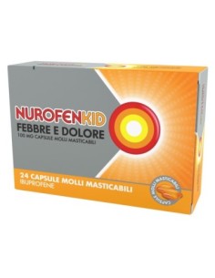NUROFENKID FEBBRE E DOLORE 24 CAPSULE MOLLI MASTICABILI100MG