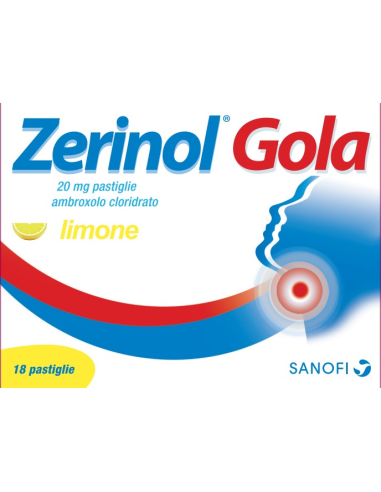 ZERINOL GOLA GUSTO LIMNE 18 PASTIGLIE MAL DI GOLA 20MG