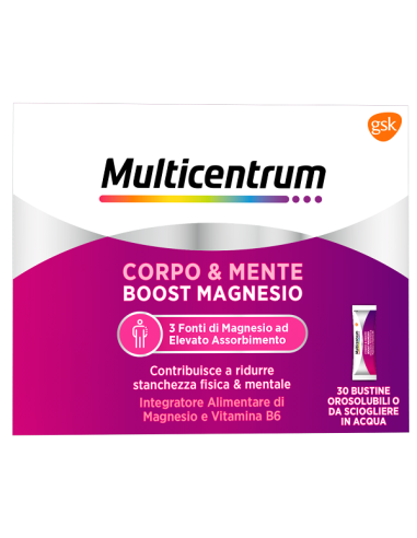 MULTICENTRUM BOOST MAGNESIO 30 BUSTINE OROSOLUBILI