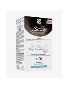 BIONIKE SHINE ON TRATTAMENTO COLORATNTE CAPELLI HIGH SENSITIVITY PLUS CASTANO 4,00