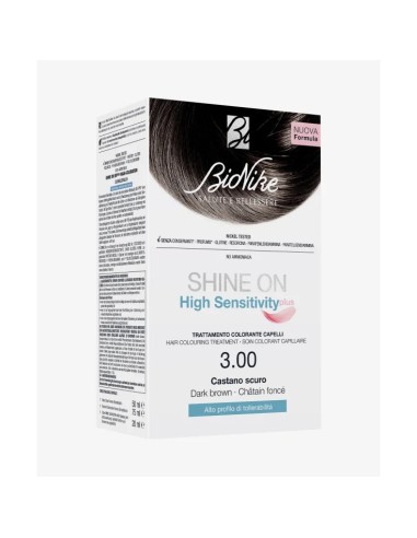 BIONIKE SHINE ON HIGH SENSITIVITY PLUS TRATTAMENTO COLORANTE CAPELLI CASTANO SCURO 3,00