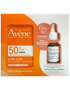 EAU THERMALE AVENE SOLARE ULTRA FLUID SPF50 50 ML + HYALURON ACTIVE B3 SIERO 10 ML OMAGGIO