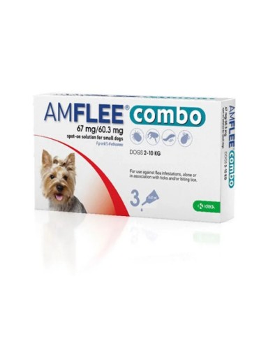 AMFLEE Combo 67mg/60,3mg Cani (2-10Kg) KRKA 3 Pipette