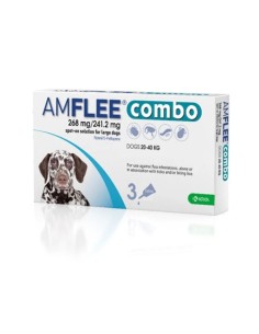 AMFLEE Combo 268mg/241,2mg Cani (20-40Kg) KRKA 3 Pipette