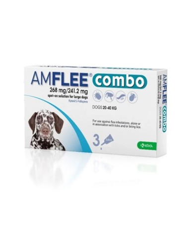 AMFLEE Combo 268mg/241,2mg Cani (20-40Kg) KRKA 3 Pipette