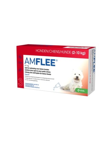 AMFLEE 67mg Spot-On Cani Da 2-10Kg KRKA 3 Pipette