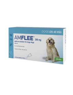 AMFLEE SPOT-ON CANI 20-40KG 3 PIPETTE ANTIPARASSITARIE 268MG