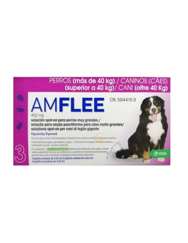 AMFLEE 402mg Spot-On Cani Oltre 40Kg KRKA 3 Pipette