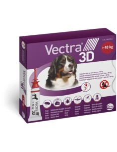 VECTRA 3D CANI OLTRE 40KG 3 PIPETTE ANTIPARASSITARIE ROSSO