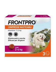 FRONTPRO Cani 2-4Kg 3 Compresse Antiparassitarie