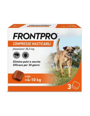 FRONTPRO Cani 4-10Kg 3 Compresse Antiparassitarie