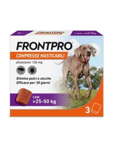 FRONTPRO Cani 25-50Kg 3 Compresse Antiparassitarie