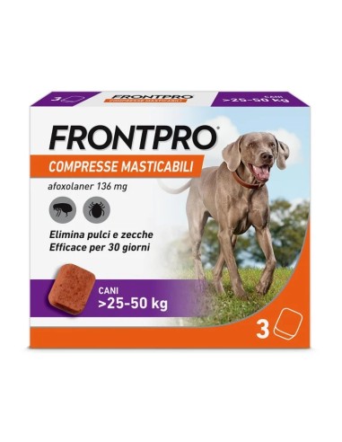 FRONTPRO Cani 25-50Kg 3 Compresse Antiparassitarie