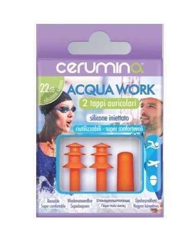 CERUMINA ACQUA WORK TAPPI IN SILICONE 2 PEZZI