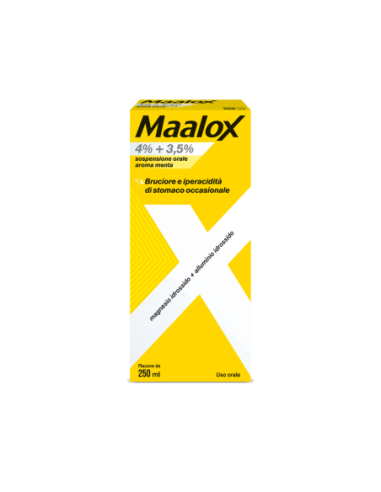 MAALOX SOSPENZIONE ORALE 4+3,5% 250ML AROMA MENTA