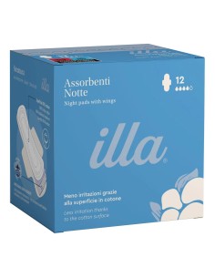 ILLA CARE ASSORBENTE NOTTE CON ALI COTONE 12 PEZZI