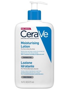 CeraVe Lozione Idratante Corpo Per pelli da normali a secche per il corpo e il viso, 473 ml