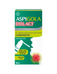 ASPIGOLADOLACT SPRAY ANTIDOLORIFICO MAL DI GOLA FORTE 15ML