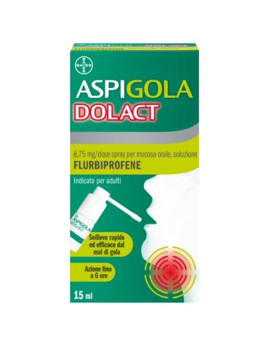 ASPIGOLADOLACT SPRAY ANTIDOLORIFICO MAL DI GOLA FORTE 15ML