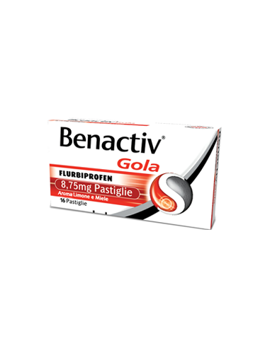 BENACTIV GOLA 16 PASTIGLIE MAL DI GOLA GUSTO LIMONE E MIELE