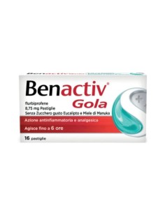 BENACTIV GOLA 16 PASTIGLIE MAL DI GOLA GUSTO MIELE DI MANUKA EUCALIPTOLO S/Z