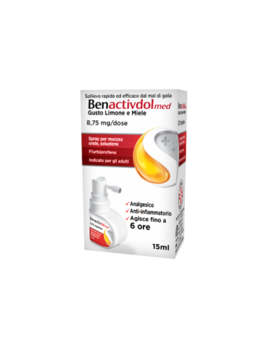 BENACTIVDOLMED SPRAY MAL DI GOLA 15ML