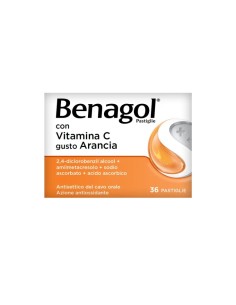 BENAGOL VITAMINA C 36 PASTIGLIE MAL DI GOLA GUSTO ARANCIA
