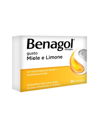 BENAGOL 36 PASTIGLIE MAL DI GOLA GUSTO MIELE LIMONE