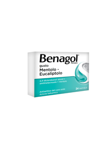 BENAGOL 24 PASTIGLIE MAL DI GOLA GUSTO MENTOLO EUCALIPTOLO