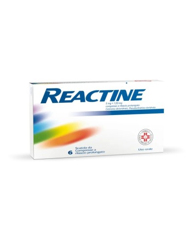REACTINE ANTIALLERGICO 6 COMPRESSE 5MG+120MG RILASCIO PROLUNGATO