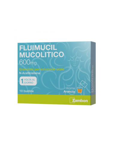 FLUIMUCIL MUCOLITICO 600MG 10 BUSTINE GUSTO ARANCIA