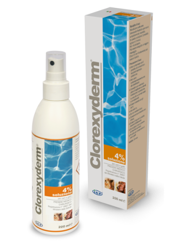 CLOREXYDERM SOLUZIONE 4% DISINFETTANTE PER ANIMALI 200 ML