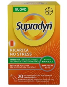 SUPRADYN RICARICA NO STRESS 20 BUSTINE INTEGRATORE VITAMINE E MAGNESIO