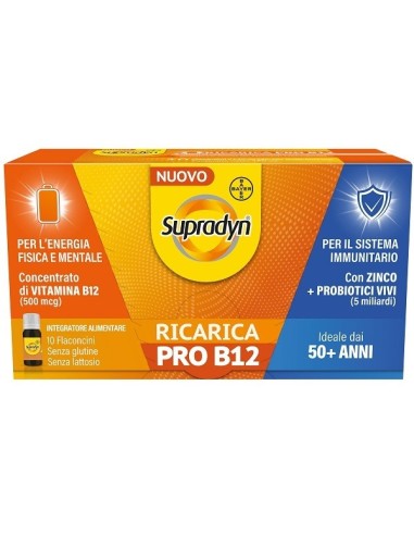 SUPRADYN RICARICA PRO B12 10 FLACONCINI CON VITAMINA B12 E ZINCO