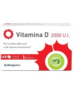VITAMINA D 2000 UI METAGENICS 168 COMPRESSE MASTICABILI