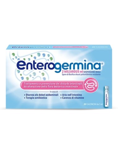 ENTEROGERMINA FERMENTI SOSPENSIONE ORALE 20 FLACONCINI 2MLD/5ML