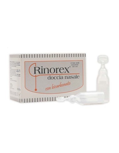 RINOREX BICARBONATO FIALE PER DOCCIA NASALE 15 FIALE DA 5ML