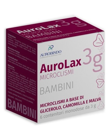 AUROLAX MICROCLISMI PER BAMBINI 6 CONTENITORI 3G